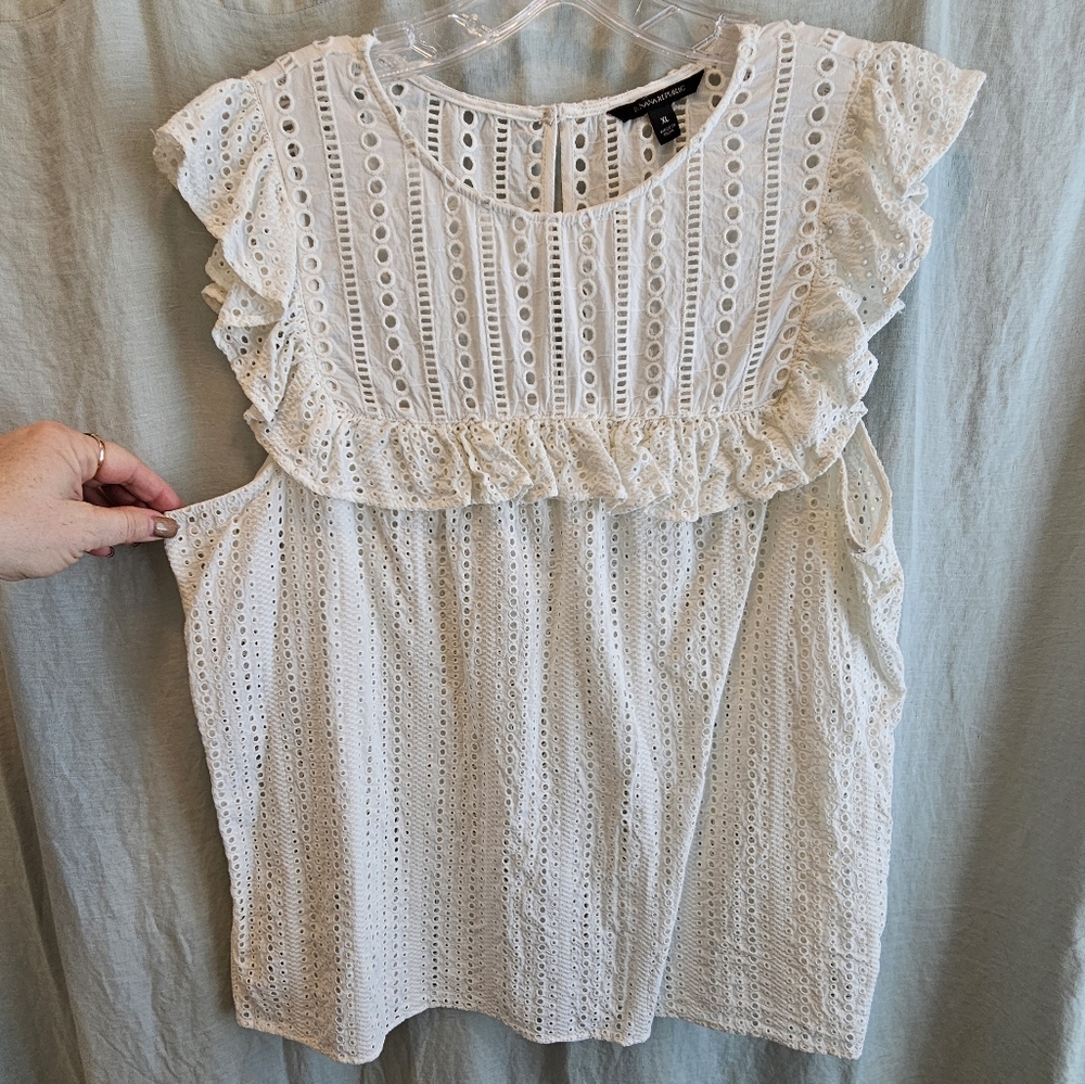 Banana Republic Sleeveless Eyelet Blouse